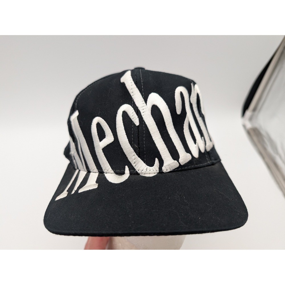 Vintage Kudzu Mechanix Wear Snapback Hat Black Embroidered Wrench 9/16 Cap